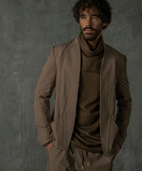 【C DIEM(カルペディエム)】【予約販売9月下旬～10月上旬入荷】Round Cut Jacket ノーカラージャケット(MSO-25003)