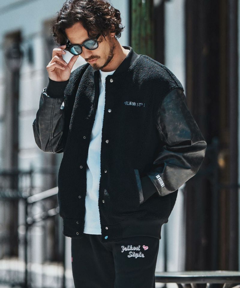 felkod(フィルコッド)】Soft Boa Stadium Jumper スタジアムジャンパー