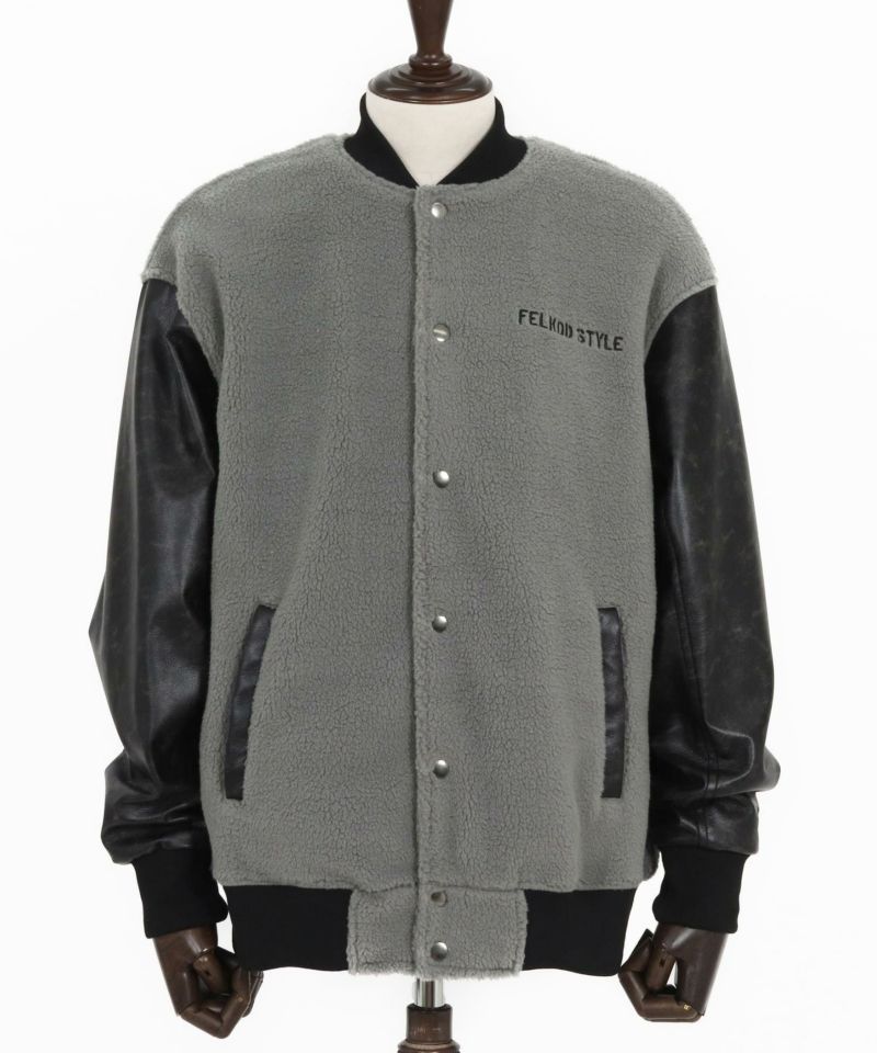 felkod(フィルコッド)】Soft Boa Stadium Jumper スタジアムジャンパー