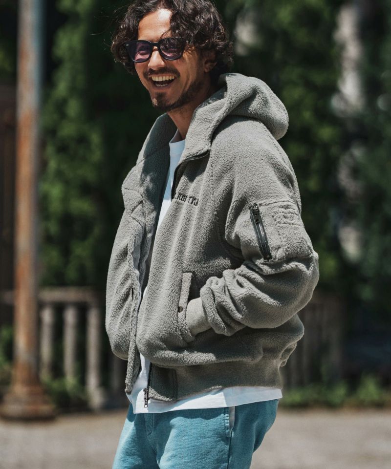 felkod(フィルコッド)】Soft Boa Hooded MA-1 MA-1ジャケット