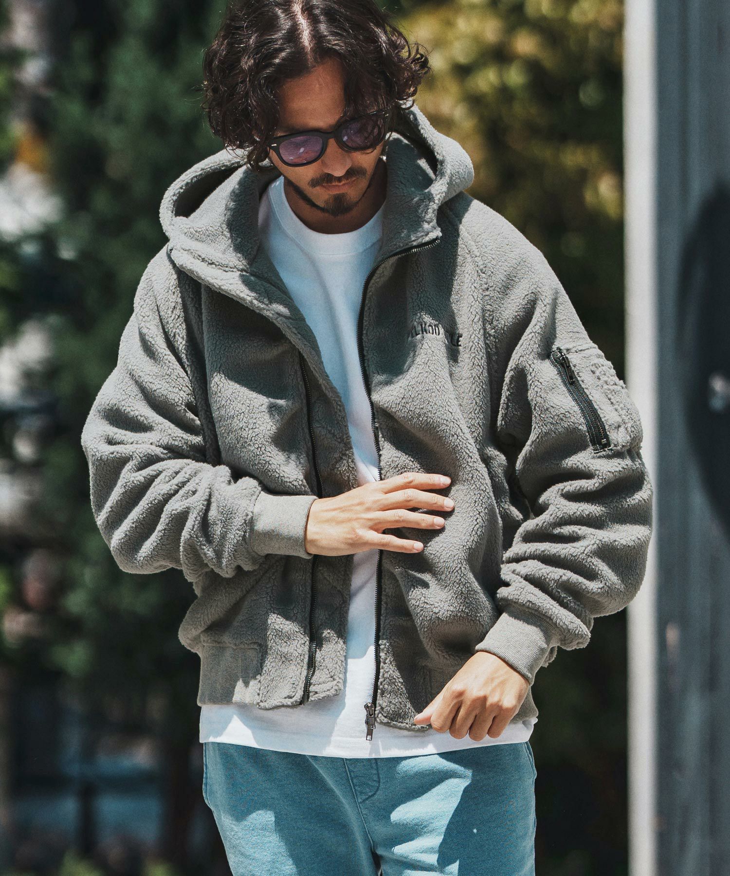 felkod(フィルコッド)】Soft Boa Hooded MA-1 MA-1ジャケット