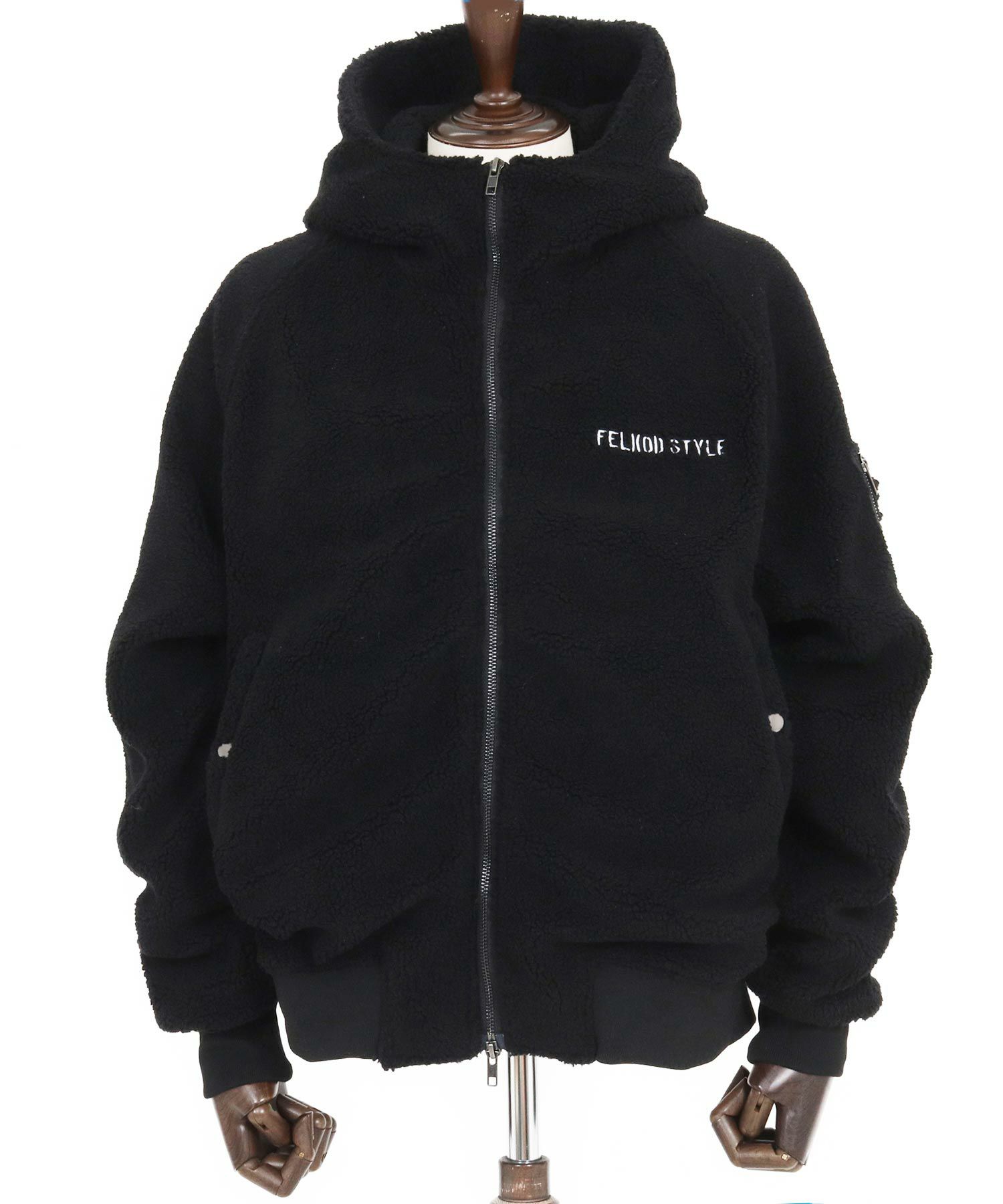 felkod(フィルコッド)】Soft Boa Hooded MA-1 MA-1ジャケット