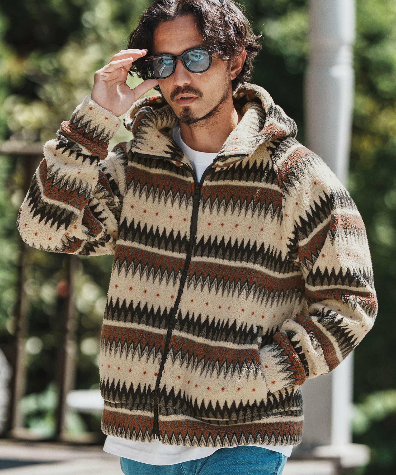 70s ILGWU 牛柄 フーデッドコート 総柄 USA製 70s ILGWU 牛柄 フーデッドコート 総柄 USA製 70s ILGWU 牛柄