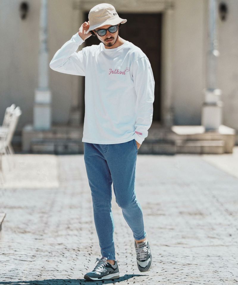 ryuhal felkodスピンドルパンツ(F24A180) felkod（フィルコッド） 【】Cord Accents Knit Denim Pants