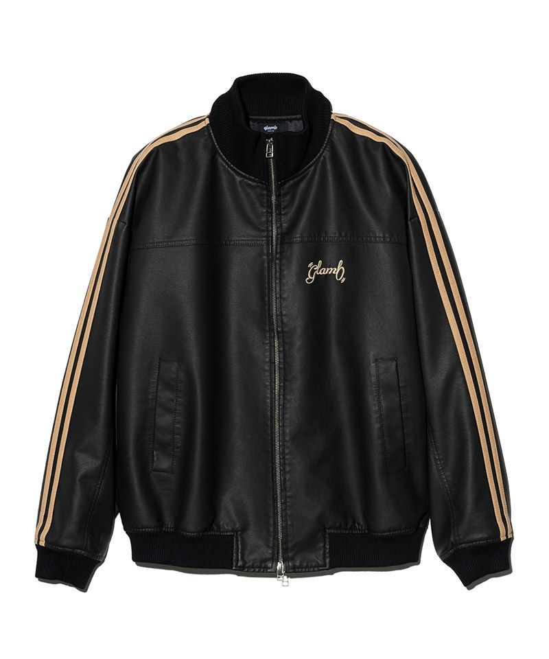 最終値下げ　glamb シングルライダースジャケット　羊革　ブラック glamb 革ジャン ライダース Calf Leather Riders Jacket