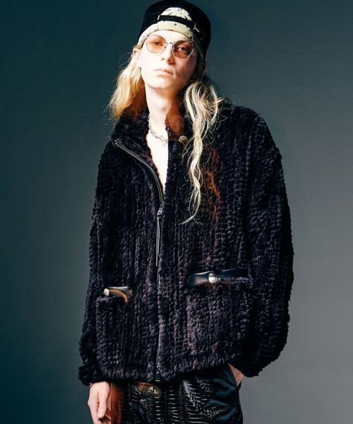 【glamb(グラム)】【予約販売10月下旬～11月上旬入荷】Rabbit Fur Jacket ラビットファージャケット(GB0325-JKT04)