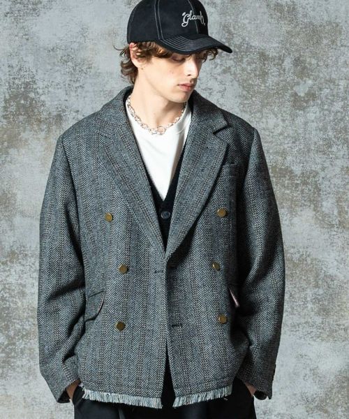 【glamb(グラム)】【予約販売10月下旬～11月上旬入荷】Damage Tailored Jacket ダメージテーラードジャケット(GB0325-JKT14)