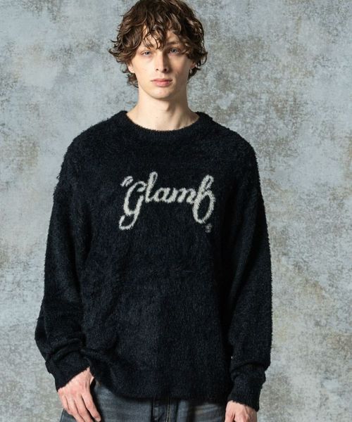 【glamb(グラム)】【予約販売9月下旬～10月上旬入荷】Spin Logo Shaggy Knit スピンロゴシャギーニット(GB0325-KNT06)