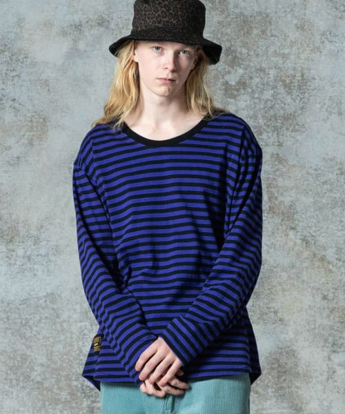 【glamb(グラム)】【予約販売9月下旬～10月上旬入荷】Loose Neck Long Sleeves T-Shirt ルーズネックロングスリーブＴシャツ(GB0325-CS17)