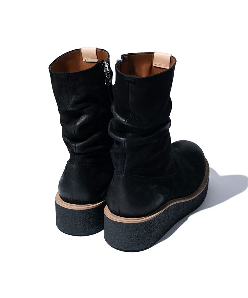 glamb(グラム)】Drape Work Boots ドレープワークブーツ(GB0325-AC02