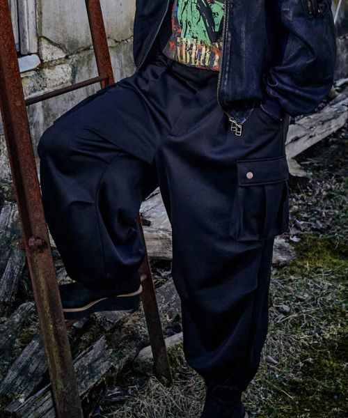【glamb(グラム)】【予約販売8月下旬～9月上旬入荷】Tuck Cargo Pants タックカーゴパンツ(GB0325-P03)