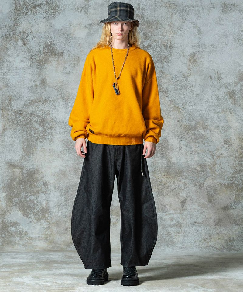 glamb(グラム)】Oval Baggy Denim オーバルバギーデニム パンツ(GB0325