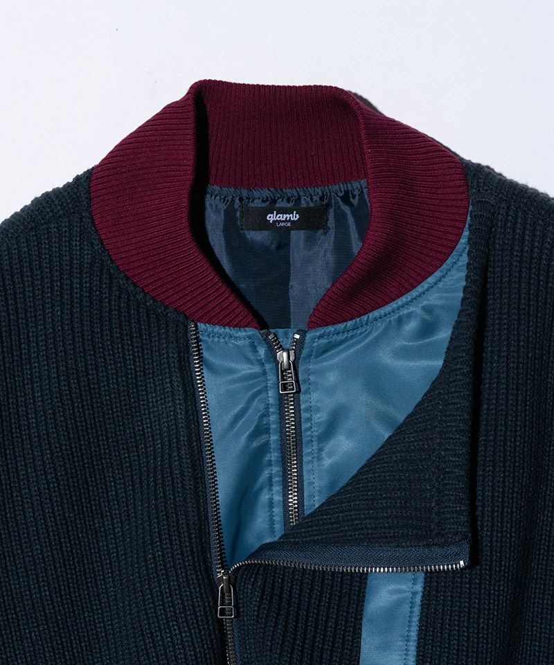glamb MA-1 Lサイズ glamb(グラム)】【予約販売8月下旬～9月上旬入荷】Knit Layered