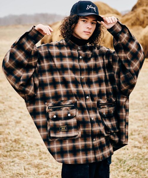 【glamb(グラム)】【予約販売8月下旬～9月上旬入荷】4XL Stand Collar Shirt 4エックスエルスタンドカラーシャツ(GB0325-SH09)