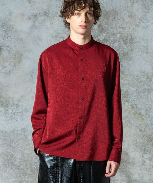 【glamb(グラム)】【予約販売7月下旬～8月上旬入荷】Glamour Stand Collar Shirt グラマースタンドカラーシャツ(GB0325-SH05)