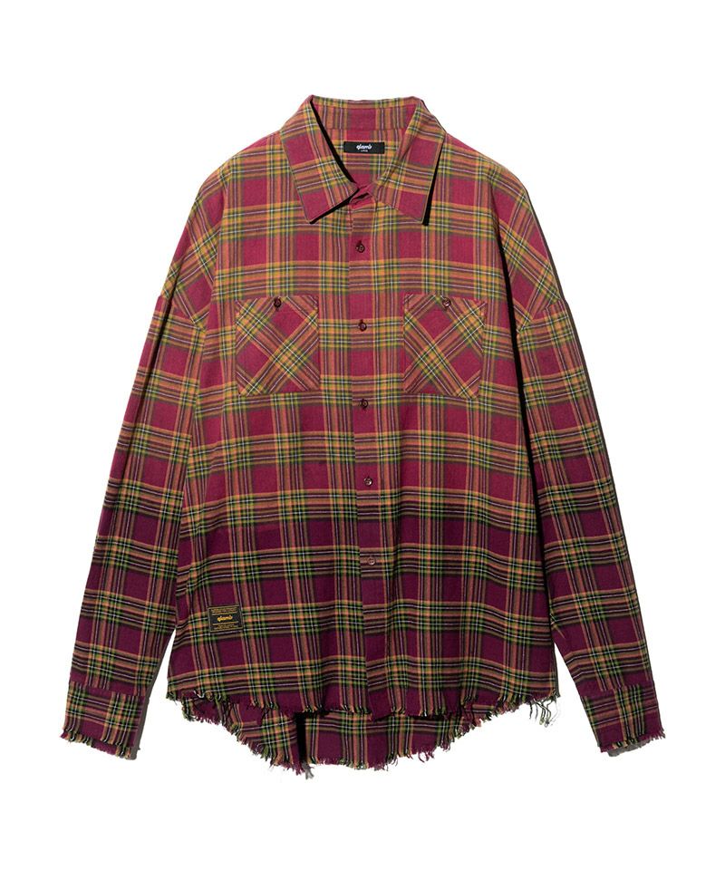 glamb(グラム)】Bleach Check Shirt ブリーチチェックシャツ(GB0325