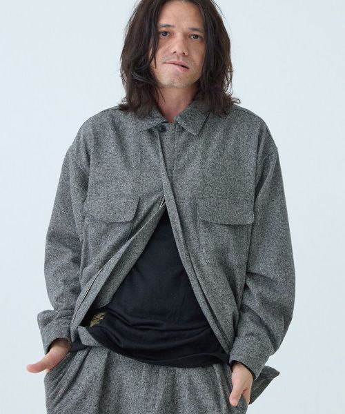 【EGO TRIPPING(エゴトリッピング)】【予約販売10月中旬～下旬入荷】Woolaround ウールシャツ(616511)