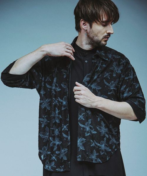 10%OFF【NO ID.(ノーアイディー)】ｼｱｰﾌﾗﾜｰJQ-BIG-SH シャツ(456006-266S)