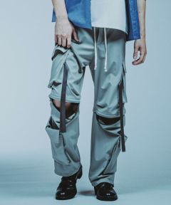 NO ID.(ノーアイディー)】ｲｰｼﾞｰﾜｲﾄﾞﾃｸﾉPT カーゴパンツ(856006