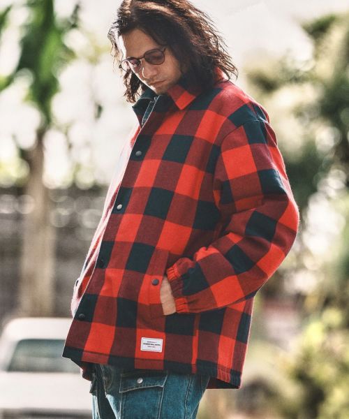 【WONDER WALL MOTEL(ワンダーウォールモーテル)】【予約販売10月中旬~下旬入荷】 CHECK COACH JKT チェックコーチジャケット(101825)