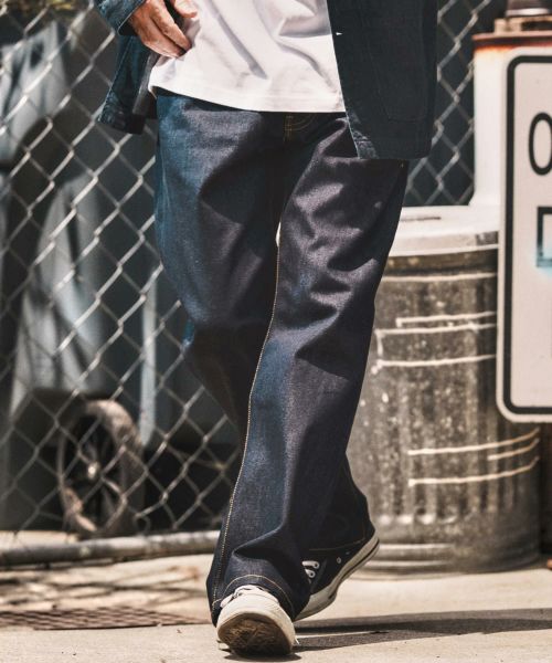 【WONDER WALL MOTEL(ワンダーウォールモーテル)】【予約販売10月上旬～中旬入荷】 RIGID DENIM 5POCKET PANTS リジットデニムパンツ(101025)