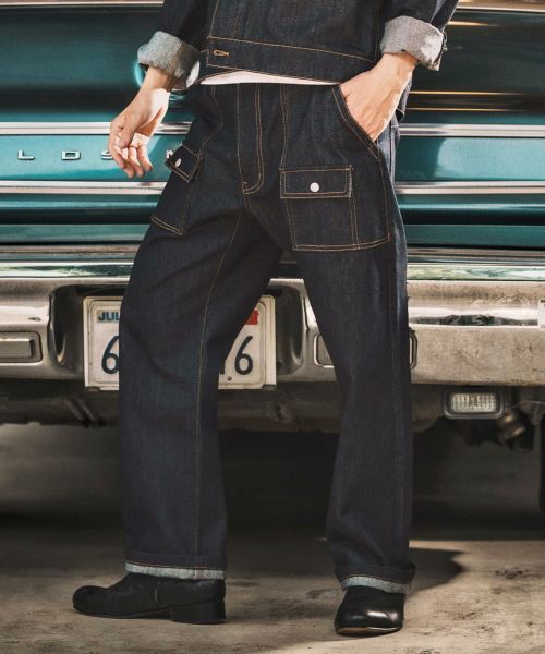 【WONDER WALL MOTEL(ワンダーウォールモーテル)】【予約販売10月上旬～中旬入荷】 RIGID BUSH DENIM PANTS リジットブッシュデニムパンツ(100825)