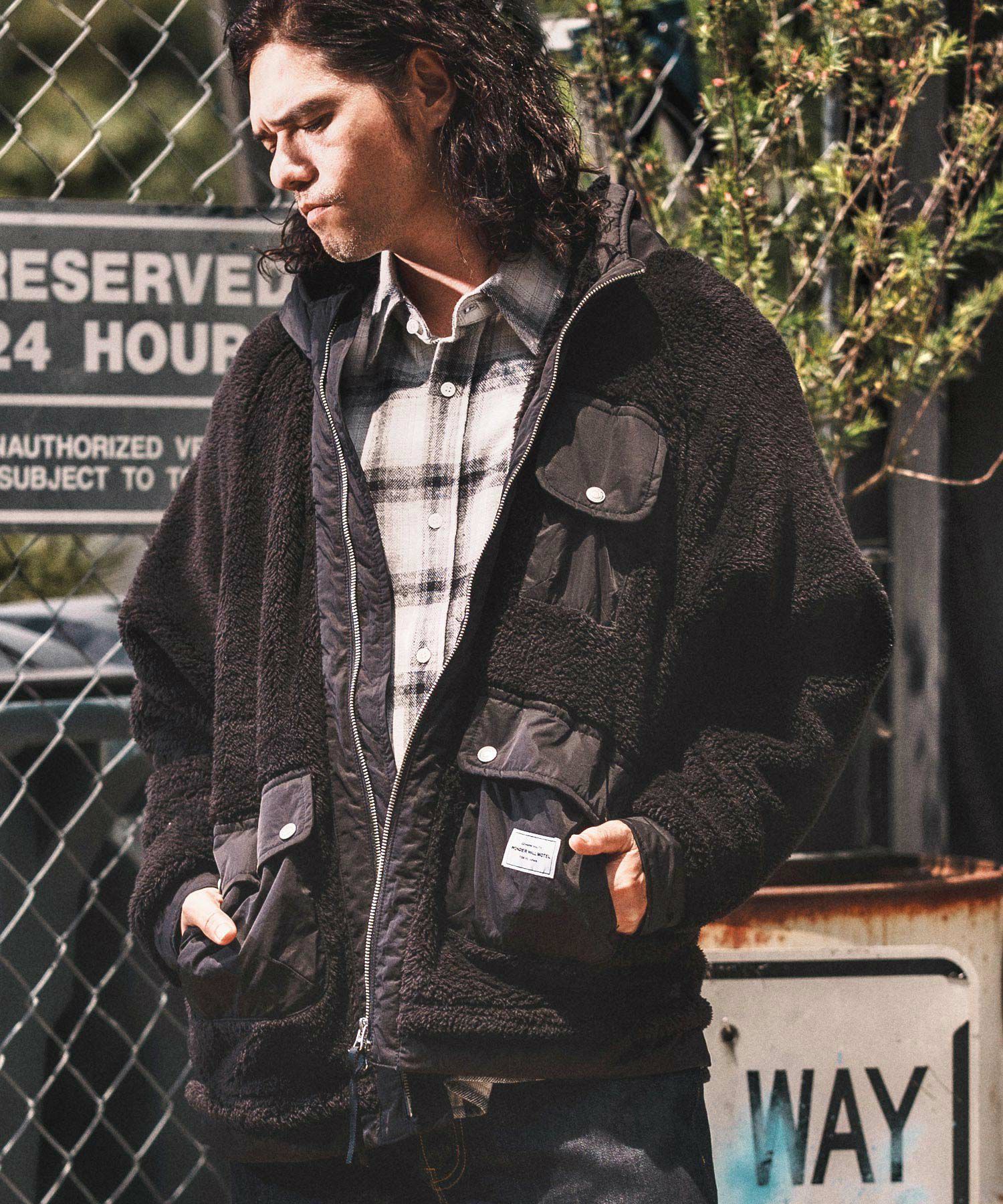 WONDER WALL MOTEL(ワンダーウォールモーテル)】 FLEECE COMBI JKT