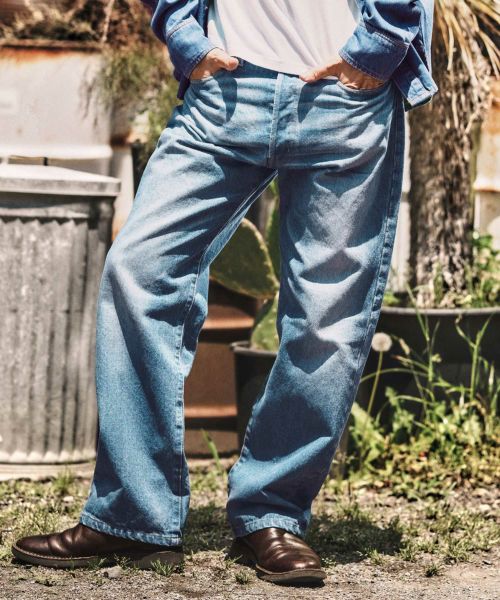 【WONDER WALL MOTEL(ワンダーウォールモーテル)】【予約販売10月上旬～中旬入荷】 DENIM 5POCKET PANTS デニムパンツ(100925)