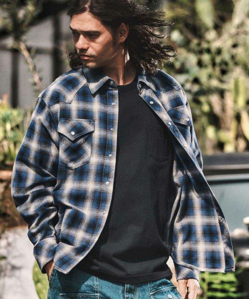 【WONDER WALL MOTEL(ワンダーウォールモーテル)】【予約販売9月中旬～下旬入荷】 WESTERN CHECK SHIRT ウエスタンチェックシャツ(100125)