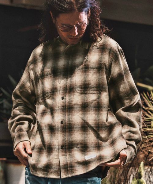 【WONDER WALL MOTEL(ワンダーウォールモーテル)】【予約販売9月中旬～下旬入荷】 CHECK SHIRT チェックシャツ(100225)