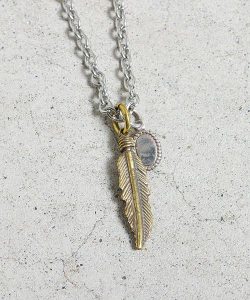 【VIVIFY LIGHT(ヴィヴィファイライト)】【予約販売ご注文から1ヶ月半後出荷】 Feather(brass) Necklace シルバープレートネックレス(VLN-001a)