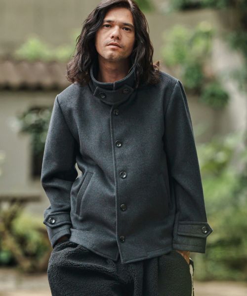 【CAMBIO(カンビオ)】【予約販売10月下旬～11月上旬入荷】 メルトンシングルPコート(CMB-R0160)
