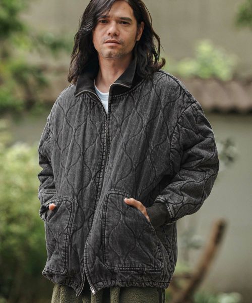 【CAMBIO(カンビオ)】【予約販売10月中旬～下旬入荷】 Original Quilted Denim High Neck Blouson ハイネックブルゾン(MIU-252-014)