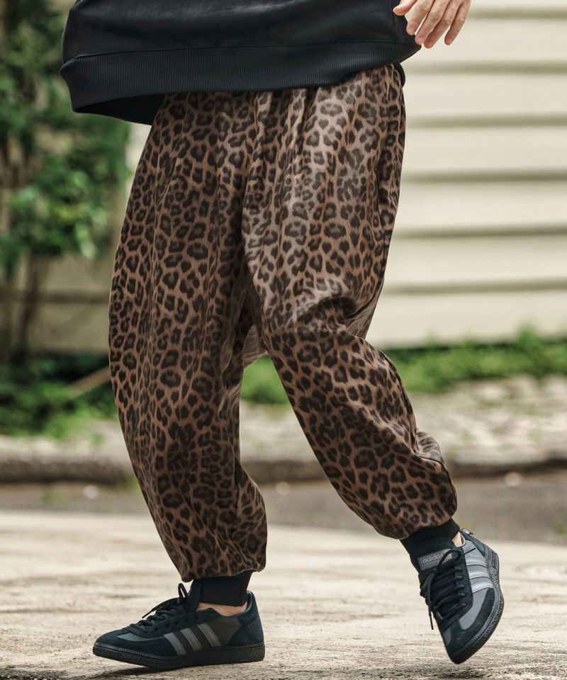CAMBIO レオパード サルエルパンツ CAMBIO(カンビオ)】Leopard Jacquard Pants レオパード柄パンツ