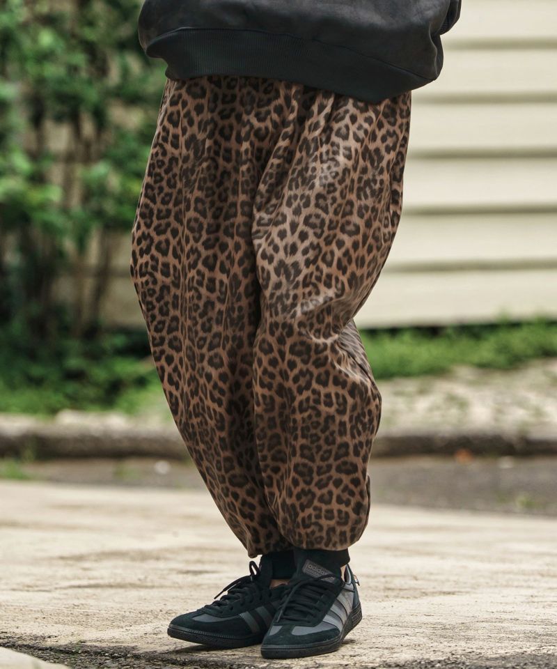 CAMBIO(カンビオ)】Leopard Synthetic Leather Jogger Pants レザー