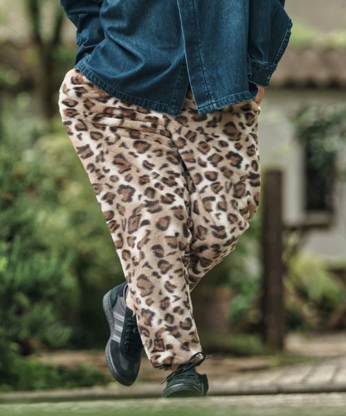 【CAMBIO(カンビオ)】【予約販売9月末～10月上旬入荷】 Leopard Short Fur Jogger Pants ジョガーパンツ(MIU-252-007)
