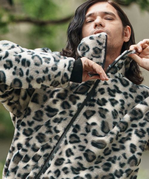 【CAMBIO(カンビオ)】【予約販売9月末～10月上旬入荷】 Leopard Short Fur High Neck Blouson ハイネックブルゾン(MIU-252-005)