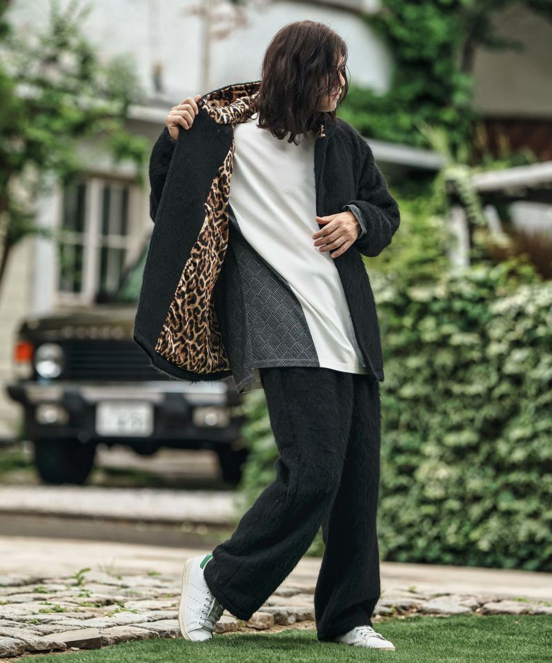 CAMBIO(カンビオ)】 Far Melton Poncho Like Jacket ポンチョ風