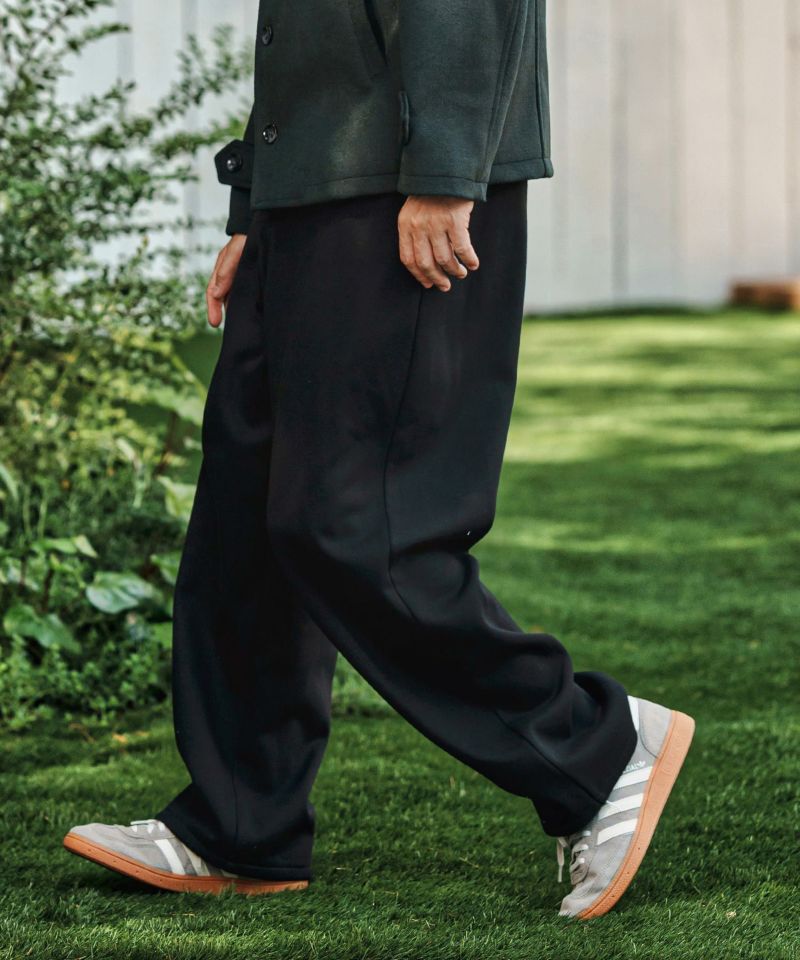 CAMBIO(カンビオ)】Lining Boa Sweat Wide Straight Pants ワイド