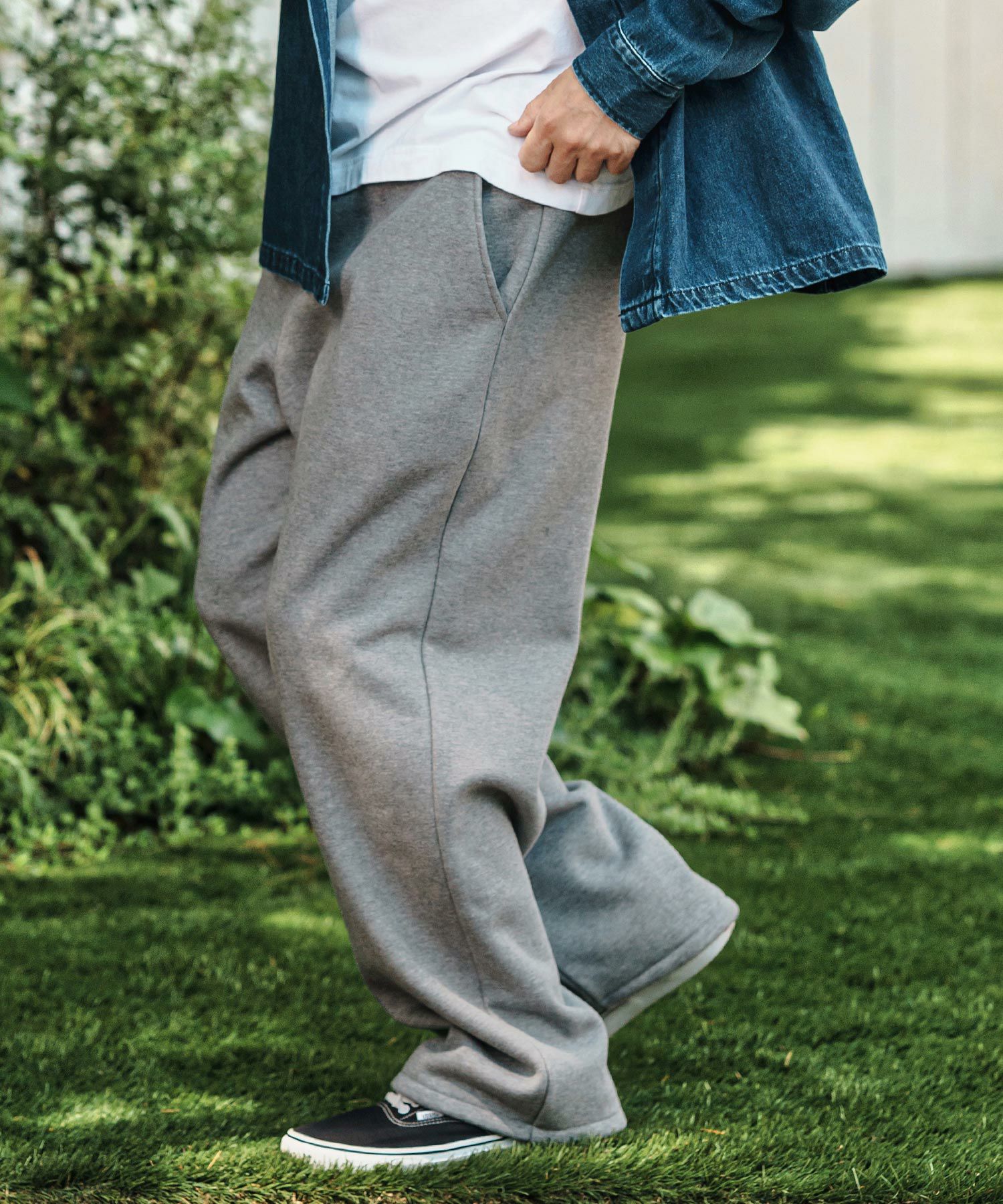 CAMBIO(カンビオ)】Lining Boa Sweat Wide Straight Pants ワイド