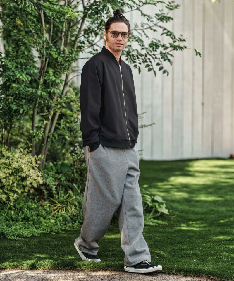 CAMBIO(カンビオ)】Lining Boa Sweat Wide Straight Pants ワイド
