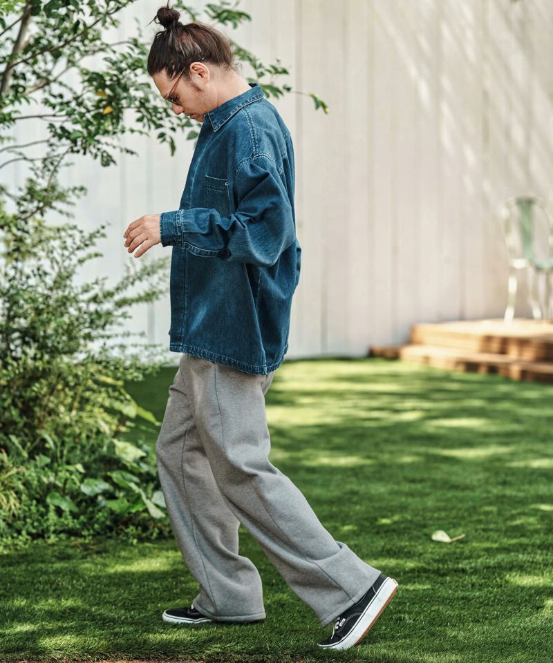 CAMBIO(カンビオ)】Lining Boa Sweat Wide Straight Pants ワイド