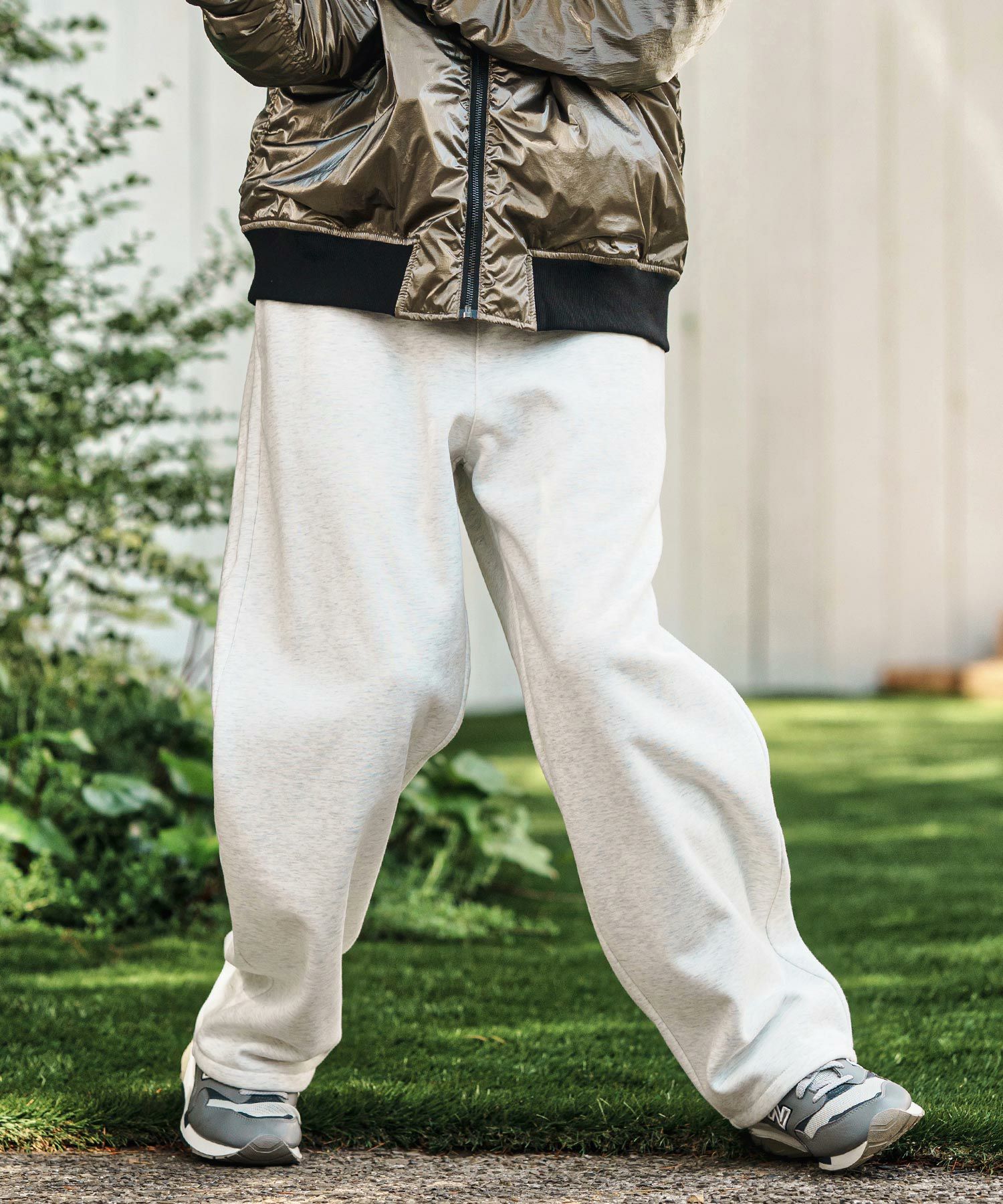 CAMBIO(カンビオ)】Lining Boa Sweat Wide Straight Pants ワイド