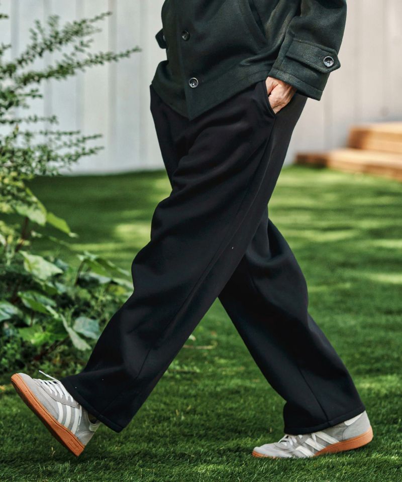CAMBIO(カンビオ)】Lining Boa Sweat Wide Straight Pants ワイド