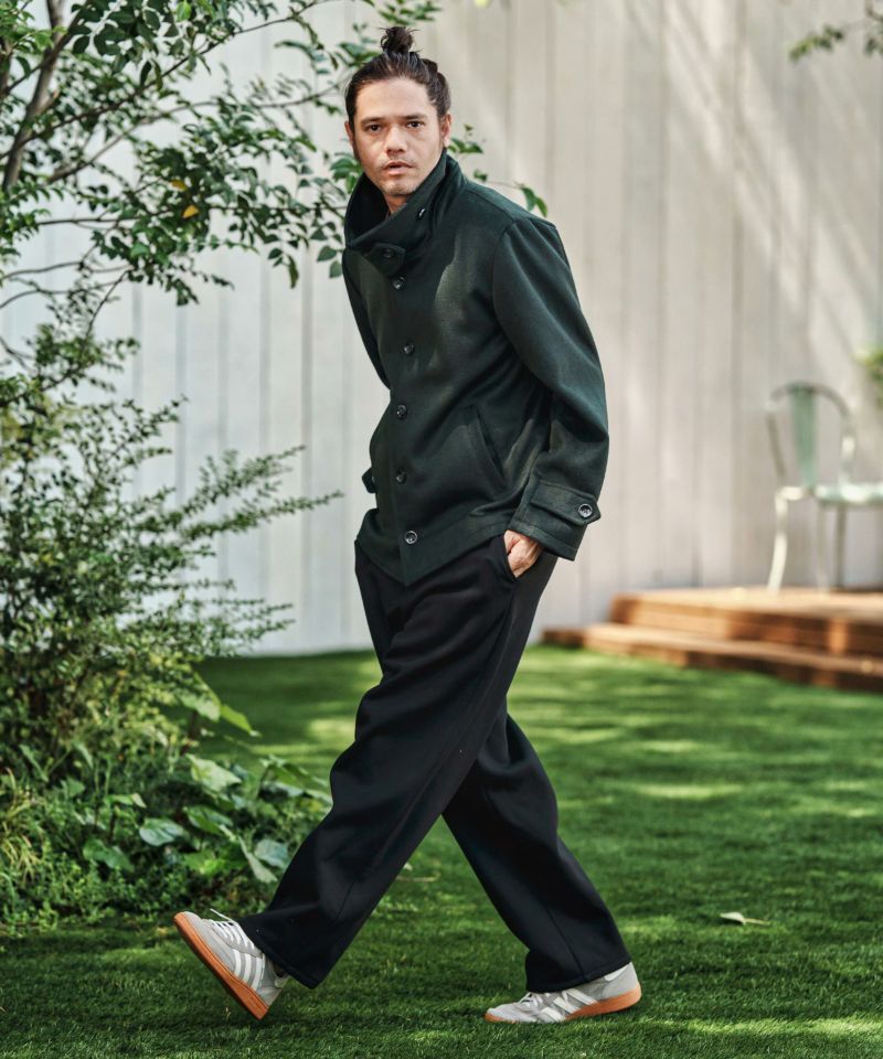 CAMBIO(カンビオ)】Lining Boa Sweat Wide Straight Pants ワイド