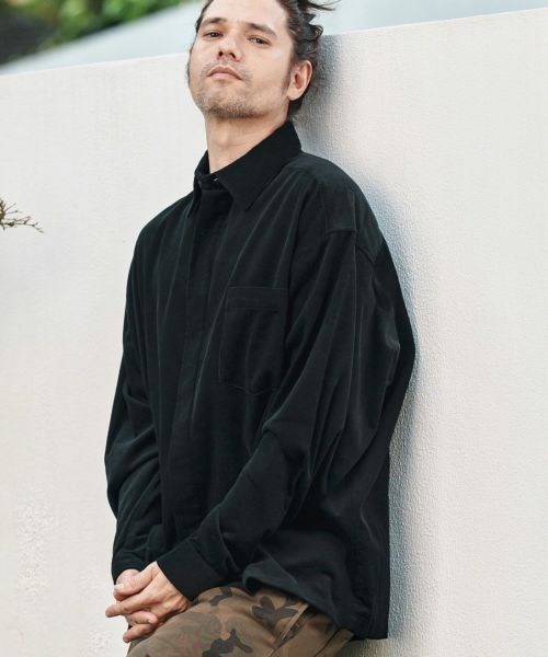 【CAMBIO(カンビオ)】【予約販売8月下旬～9月上旬入荷】 Fly Front Corduroy Shirts コーデュロイシャツ(A51625cmb)