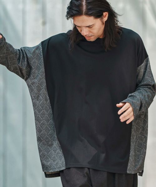 【CAMBIO(カンビオ)】【予約販売8月中旬～下旬入荷】 Switch Jacquard Ponti Cut sew カットソー(A51025cmb)