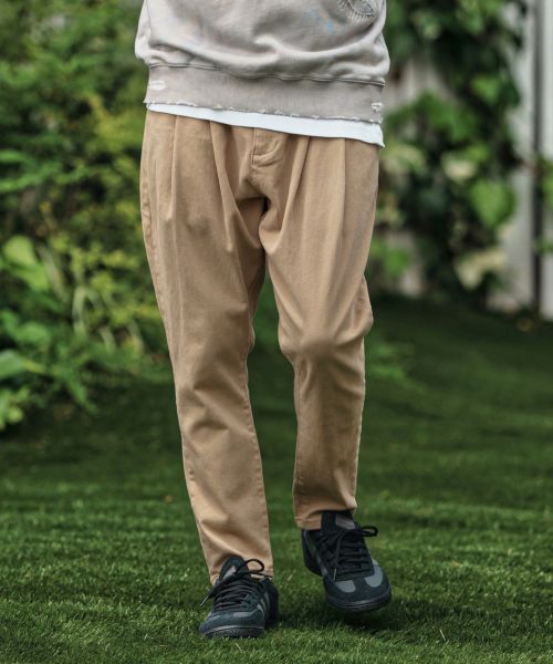 【CAMBIO(カンビオ)】【予約販売8月中旬～下旬入荷】 Stretch Twill Unique Three Dimensional Pants イージーパンツ(A50325cmb)
