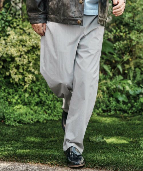 【CAMBIO(カンビオ)】【予約販売7月下旬～8月上旬入荷】 Stretch Cotton Nylon Wide Straight Pants ワイドストレートパンツ(A50625cmb)