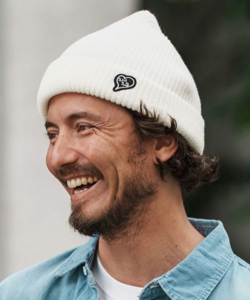 【1minute 1second(ワンミニットワンセカンド)】【予約販売9月下旬～10月上旬入荷】heart patch knit cap ニット帽(1M25A310)